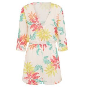 Girls On Film Womens/Ladies Disturbia Neon Palm Romper / Multicolored
